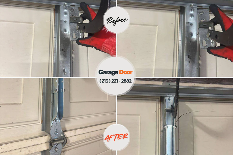 Before and after: garage door spring repair Sabina, OH